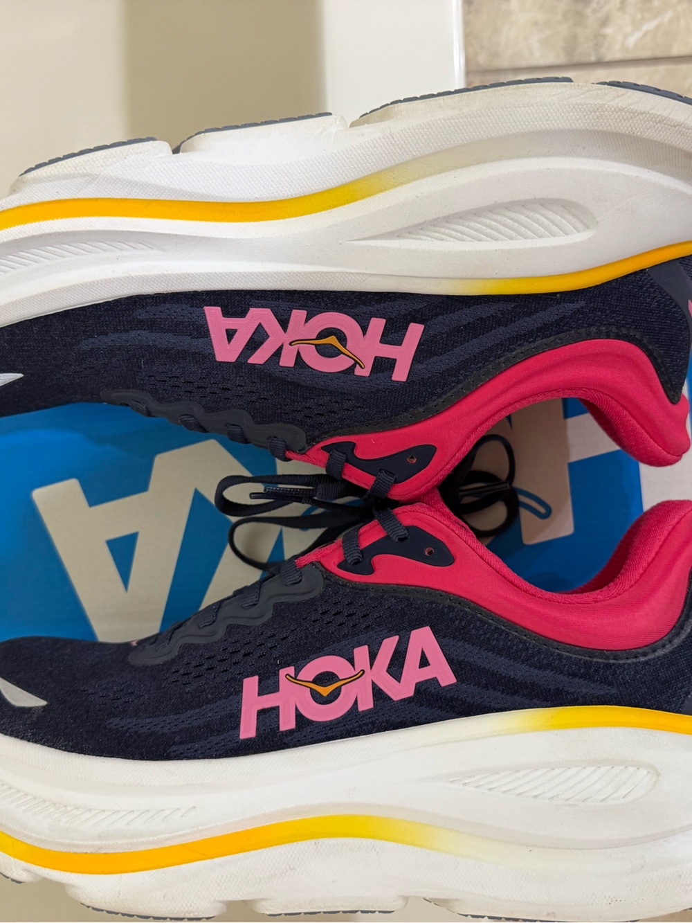 HOKA BONDI 9 VARSITY NAVY/NAUTICAL DUSK SIZE 10B! - Picture 15 of 16